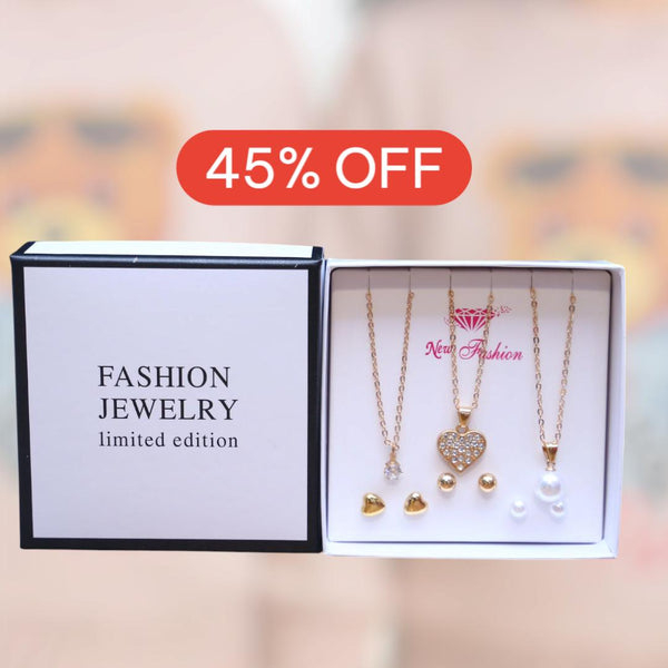 Funky Gold Plated Pendant Set