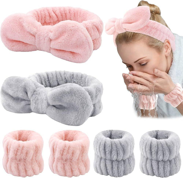 Facial Bands in Pink & Grey