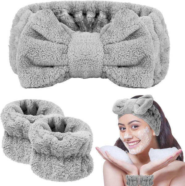 Facial Bands in Pink & Grey