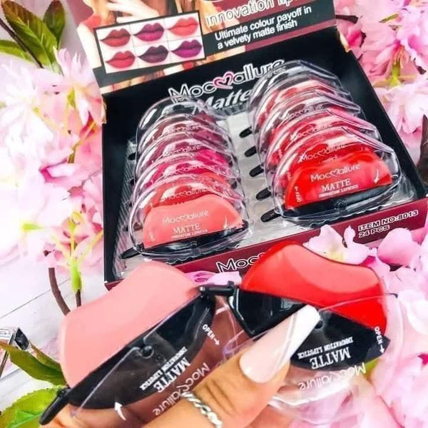 High Pigmented 12 Pcs Multicolor Lip Set - Matte Finish