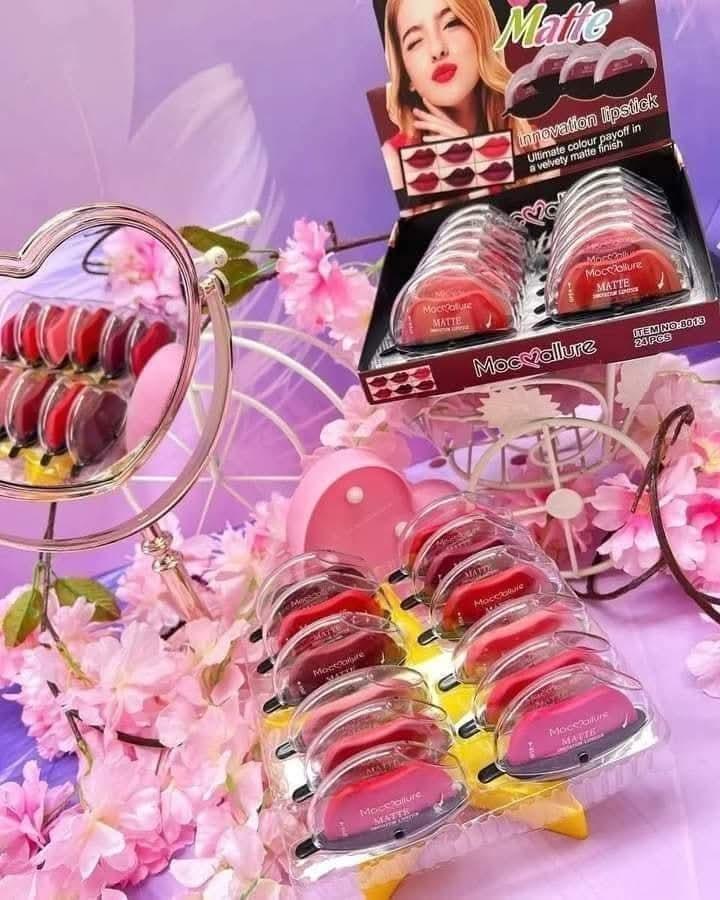 High Pigmented 12 Pcs Multicolor Lip Set - Matte Finish