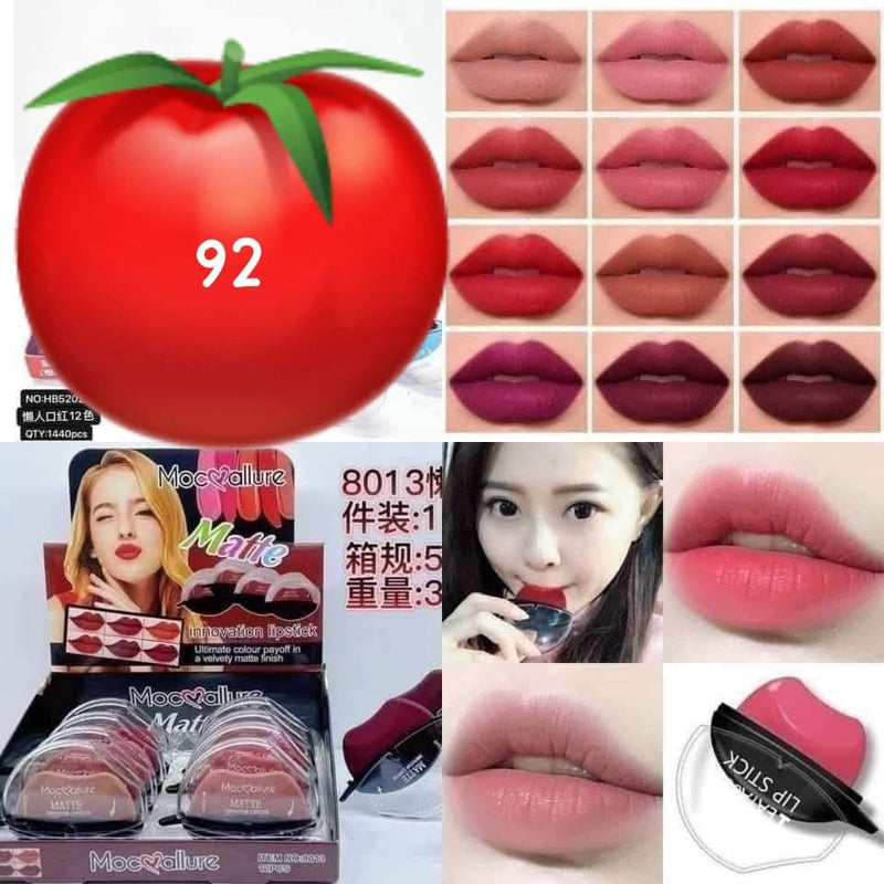 High Pigmented 12 Pcs Multicolor Lip Set - Matte Finish