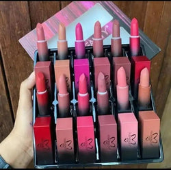 Bold Coverage Multicolor Lipstick - 12 Pcs Matte Finish
