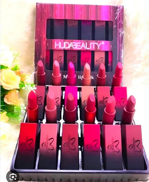 Bold Coverage Multicolor Lipstick - 12 Pcs Matte Finish