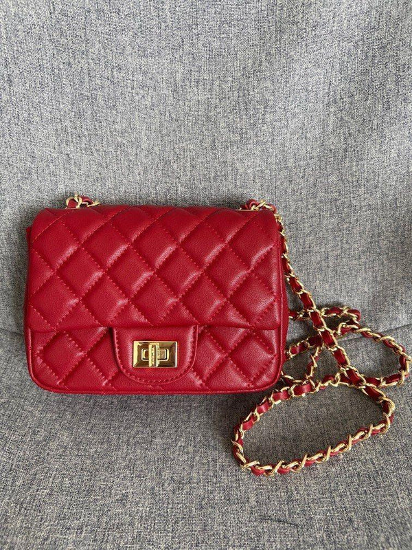 Girl's PU Leather Embroidered Shoulder Bag