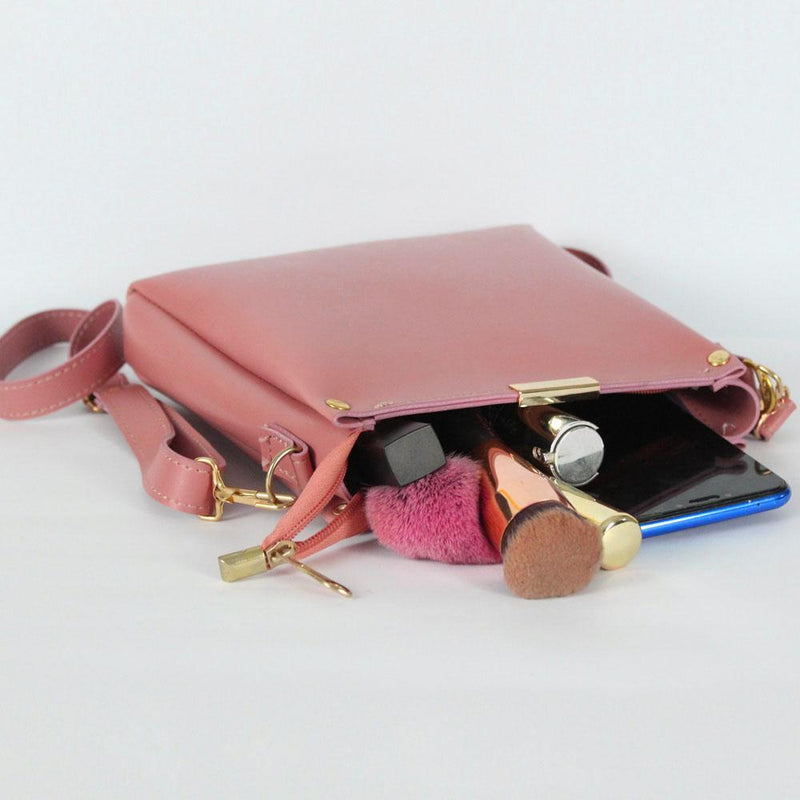 Girl's Rexine Plain Hand Bag