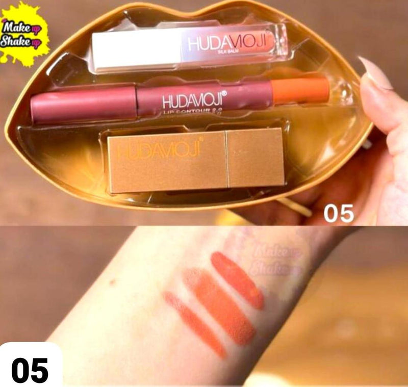 Nude 3 In 1 Sheer Finish Lips Sets