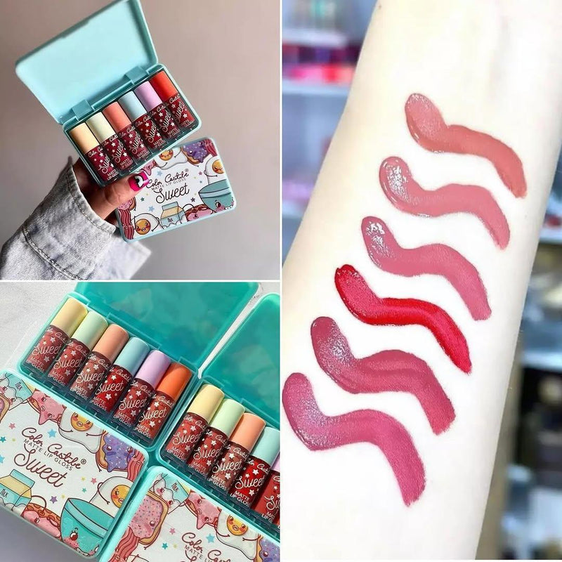 Glossy Finish Lip Gloss - Pack of 6 for Luscious Lips