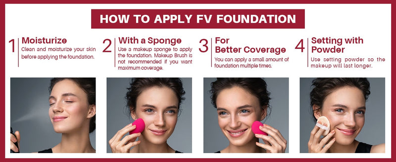 FV Korean Liquid Foundation Red Tube, 30 Gram