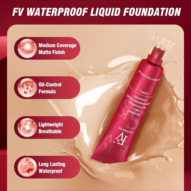 FV Korean Liquid Foundation Red Tube, 30 Gram